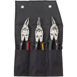 Bessey DSET16 Aviation Snips-Set of 3 Left, Right and Straight in Pouch, BE770016 Figures Scissors Set, Multi-Colour