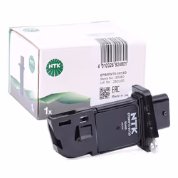 Mass air flow sensor; NGK; without housing with integrated air temperature sensor; for AUDI, VOLKSWAGEN, VW, LAMBORGHINI; 420 ...