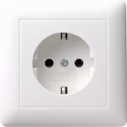 GIRA 044027, CEE 7/3, 1 module(s), CEE 7/4, White, T.N.O., 250 V