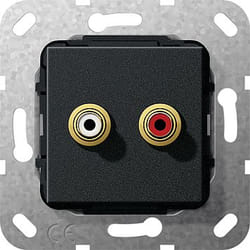 GIRA 5632 10 socket-outlet RCA Black