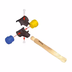 Wiha 83215040" Safety Medium Hard Soft-Faced Hammer, Blue/Yellow, 40 mm