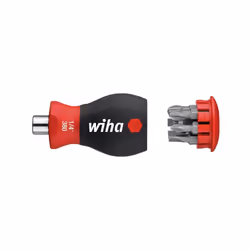 Wiha - Magnetic SoftFinish Stubby Screwdriver with Bit Magazine (SL, PH)