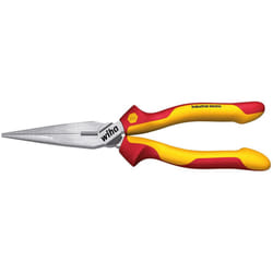 Wiha, Flat Nose Pliers, Industrial Electric, with a Straight Cutting Edge (35477), 160 mm, Pliers for Electricians, VDE Approved, Piece Tested, Stable