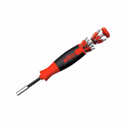 Wiha - LiftUp 25 Magnetic Screwdriver with Bit Magazine (SL, PH, PZ, TX, Hex)