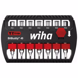Wiha BitBuddy TY bit set, 49 mm, 8 pc(s), Pozidriv, PZ 1, PZ 2, PZ 3, 126 g