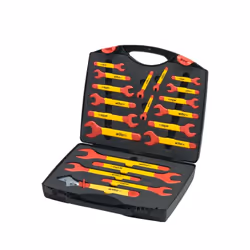 Wiha 43022, Spanner wrench set, Black, Orange, Red, Straight, 6,7,8,9,10,11,12,13,14,15,16,17,18,19,22,24,27,30,32 mm, 4.23 k ...