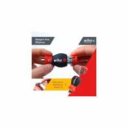 43613 Series 3801 Screwdriver with Bit Magazine Stubby Red Black