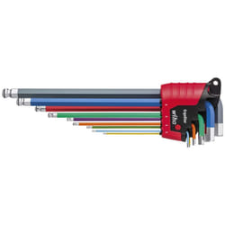 Wiha ErgoStar MagicRing Colour Hex Ball End L-key Set, 9 Piece