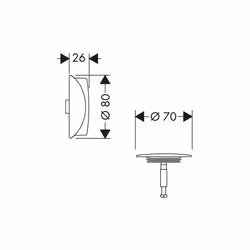 Hansgrohe 58185000 bath/shower trap Bath traps