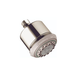 hansgrohe Clubmaster 4-inch Easy Clean Easy Install Showerhead Modern 3-Spray Full Pulsating Massage Soft spray with QuickClean in Polished Nickel 284