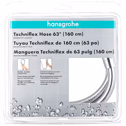 hansgrohe Handheld Replacement Easy Install 1-Inch Modern Coordinating Chrome  28276003 Shower Hose  63