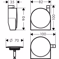 Hansgrohe 58117000 bath/shower trap Bath traps