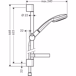 Hansgrohe Croma 100 shower system Chrome