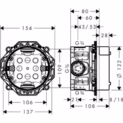 Hansgrohe 1850180 faucet part/fitting