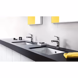 hansgrohe Focus basin mixer tap 100 with pop up waste, chrome