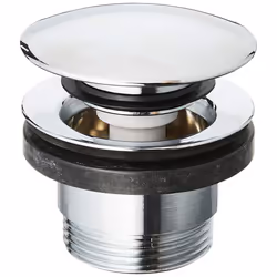 hansgrohe 50100101 Sink Push Open Drain  1-1/4-Inch  Chrome Small