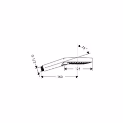 hansgrohe Raindance Select S 125  hand shower, 3 spray modes, chrome - Additional view 6