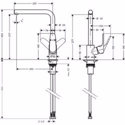 Hansgrohe Focus Stainless steel