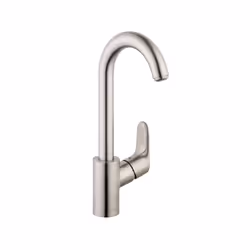 hansgrohe Focus Stainless Steel Bar Kitchen Faucet  Bar Sink Faucet Single Hole  Faucet for Kitchen Sink  Stainless Steel Opt ...
