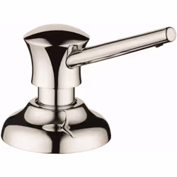 hansgrohe Bath and Kitchen Sink Soap Dispenser Traditional Premium 2-inch Classic Soap Dispenser in Polished Nickel 045408 ...