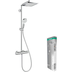 hansgrohe Crometta E Showerpipe 240 1jet with thermostatic shower mixer