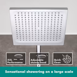hansgrohe Crometta E Showerpipe 240 1jet with thermostatic shower mixer