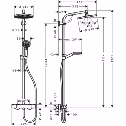 Hansgrohe Crometta S shower system Chrome - Additional view 4