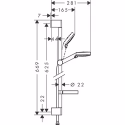 Hansgrohe Crometta shower system Chrome, White - Additional view 5