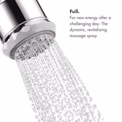 hansgrohe Clubmaster 4-inch Easy Clean Easy Install Showerhead Modern 3-Spray Full Pulsating Massage Soft spray with QuickClean in Brushed Nickel 2849