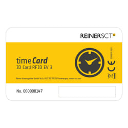 Reiner SCT timeCard Premium card MIFARE DESFire EV3 RFID tag Black, White, Yellow 50 pc(s)