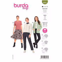 Burda Sewing Pattern 6053 Women 8-22 (34-48) Tops, Jackets