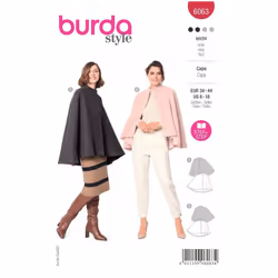 Burda Sewing Pattern 6063 Women 8-18 (34-44) Capes