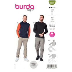 Burda Sewing Pattern 6064 Men 34-44 (44-54) Tops, Hoodies, Tracksuits