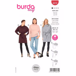 Burda Sewing Pattern 6074 Women 8-18 (34-44) Tops, Dresses
