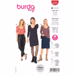 Burda Sewing Pattern 6075 Women 8-18 (34-44) Tops, Dresses