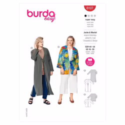 Burda Sewing Pattern 6107 Women 44-54 Jackets, Coats