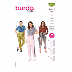 Burda Sewing Pattern 6110 Women 34-44 Trousers