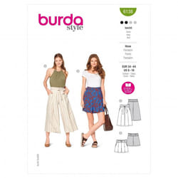 Burda Sewing Pattern 6138 Women 34-44 Trousers, Shorts