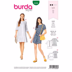 Burda Sewing Pattern 6208 Women Sizes 8-18 Dresses