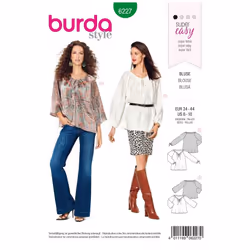 Burda Sewing Pattern 6227 Women Sizes 8-18 Tops