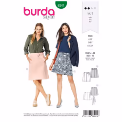 Burda Sewing Pattern 6241 Women Sizes 8-18 Skirts