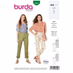 Burda Sewing Pattern 6242 Women Sizes 8-18 Trousers