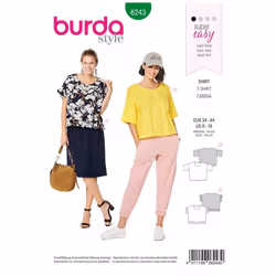 Burda Sewing Pattern 6243 Women Sizes 8-18 Tops