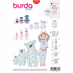Burda Sewing Pattern 6303 Baby S-M-L Toys