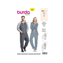 Burda Sewing Pattern 6397 Men, Women XS-XL Onesies