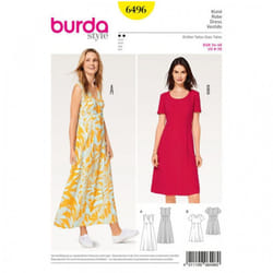 Burda Sewing Pattern 6496 Women 8-20 Dresses
