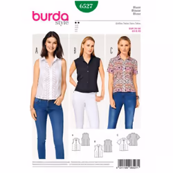 Burda Sewing Pattern 6527 Women 8-18 Shirts, Tops