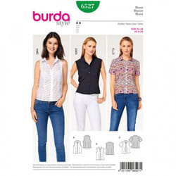 Burda Sewing Pattern 6527 Women 8-18 Shirts, Tops