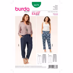 Burda Sewing Pattern 6678 Women 18-30 Trousers