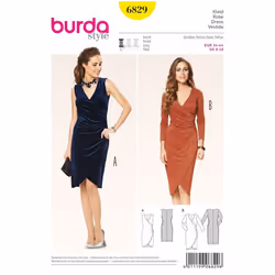 Burda Sewing Pattern 6829 Women 8-10-12-14-16-18 Dresses